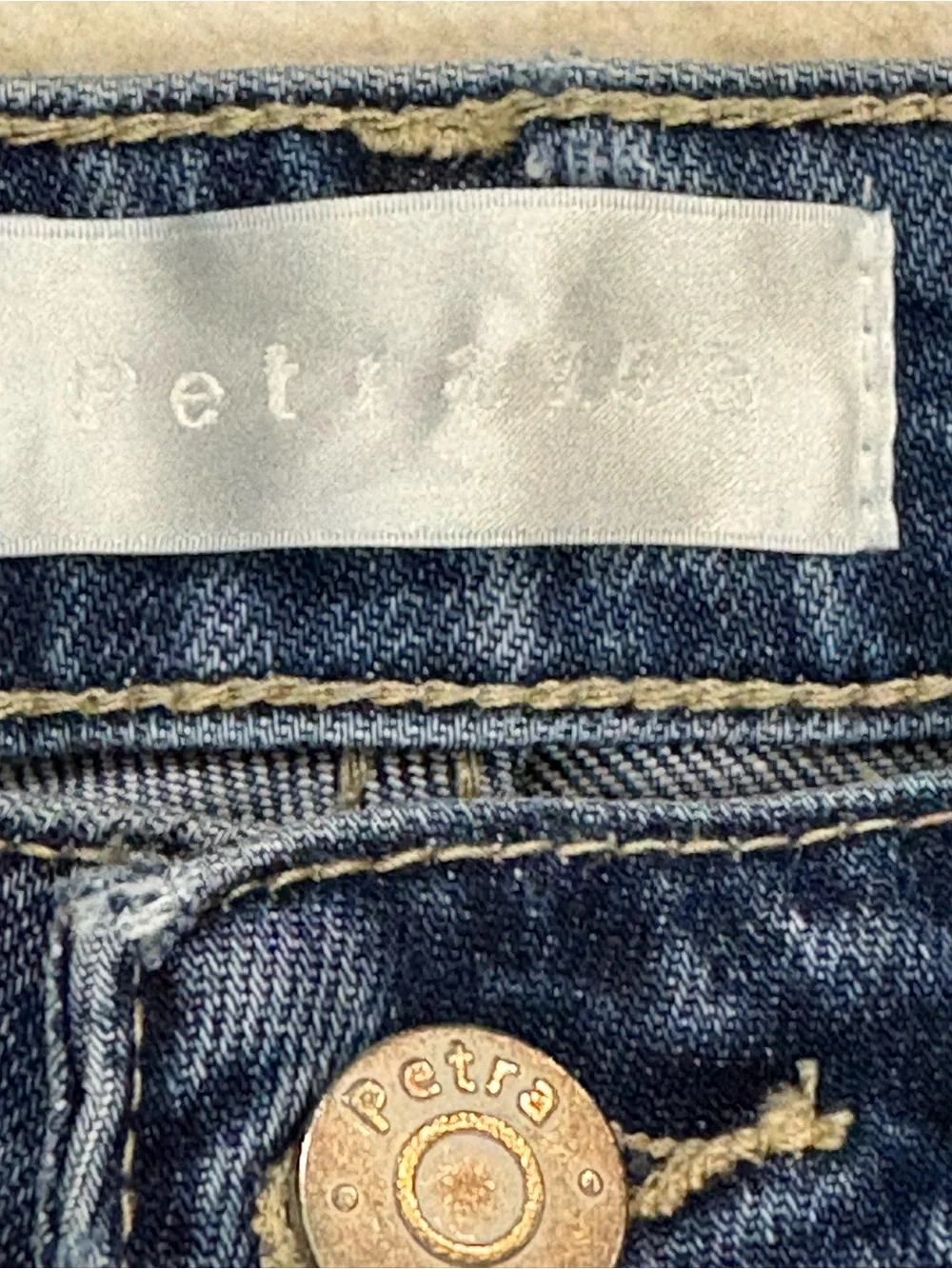 PETRA 5/26 medium wash wide leg jeans,